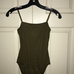 Olive Green American Apparel Bodysuit